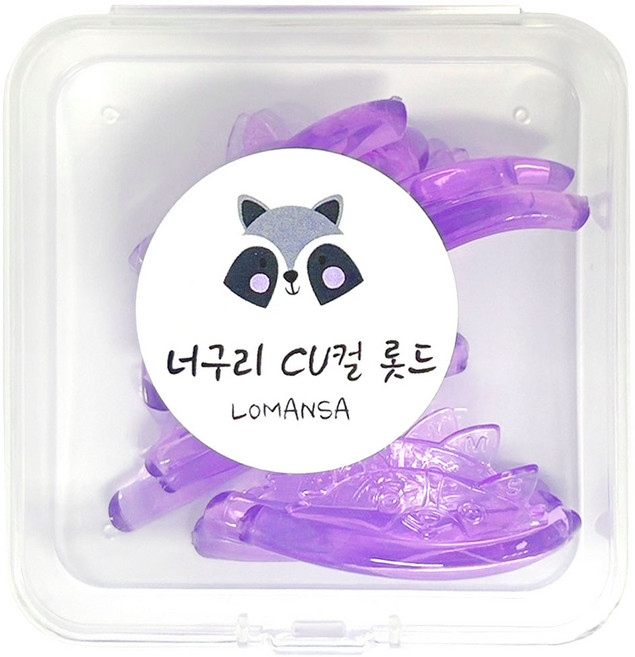 속눈썹 펌 롯드 너구리 CU컬롯드 둥근바짝컬롯드+실리콘펌스틱증정, 1개