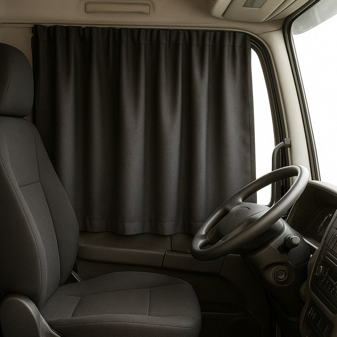 비엠몰 국내산 대형 화물차 암막 커튼 차박 파워텍 메가트럭 트라고 엑시언트 노부스 프리마 차세대, 대우노부스, 1세트, 짙은브라운