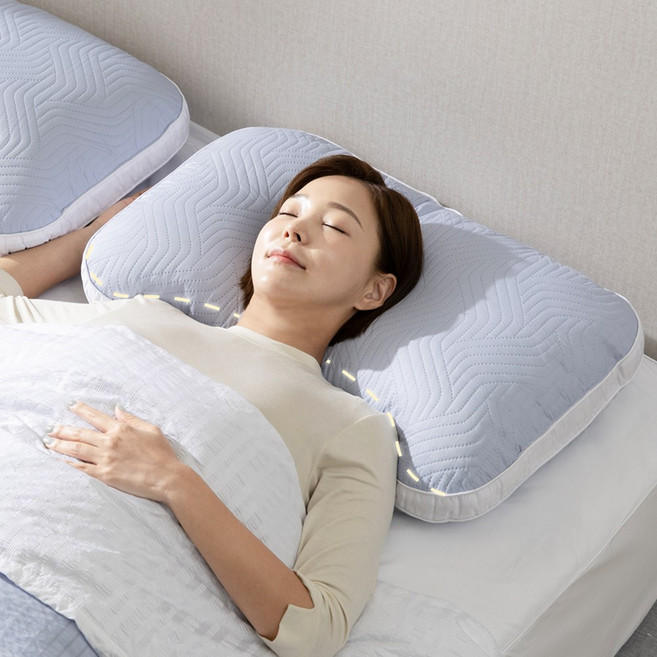 홈랩 기능성 알러지케어 일체형 퍼펙트 어깨편한 기절베개, 블루그레이, 3개