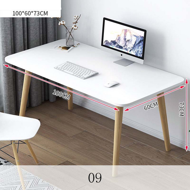 뉴타임즈13 컴퓨터 사무용 테이블식 원뿔 탁자 혼자만의 원목 작은 탁자 심플한 침실 책상 XT21 A10, 09