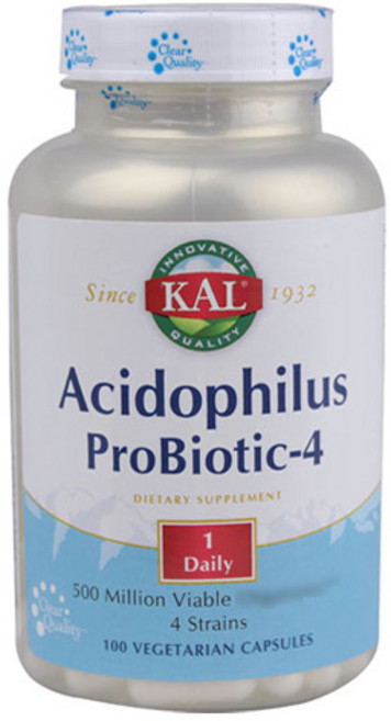Kal 애시도필러스 프로바이오틱-4 유산균 베지테리안 캡슐, 100정, 1개