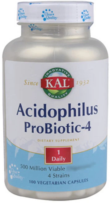 Kal 애시도필러스 프로바이오틱-4 유산균 베지테리안 캡슐, 100정, 1개 - 쿠팡