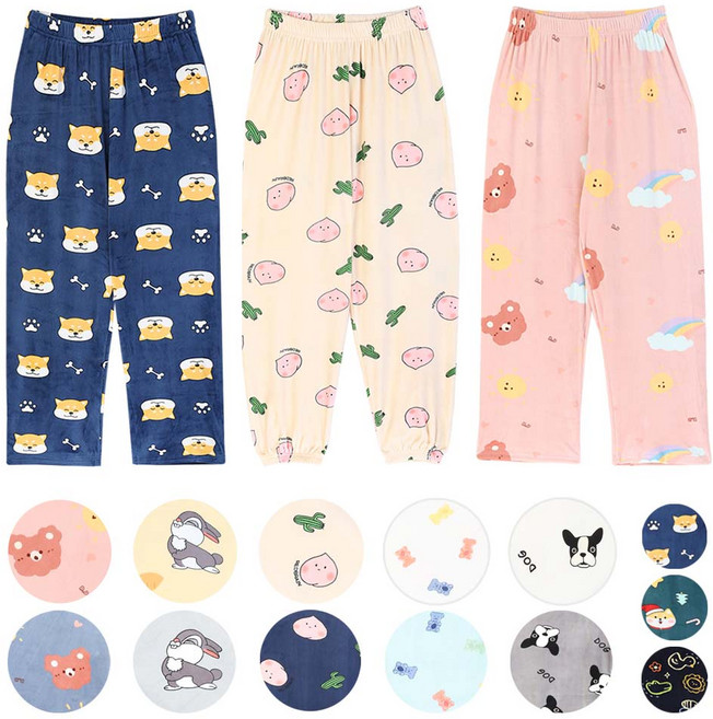 커플 울트라 극세사 밍크 파자마 수면바지 잠옷