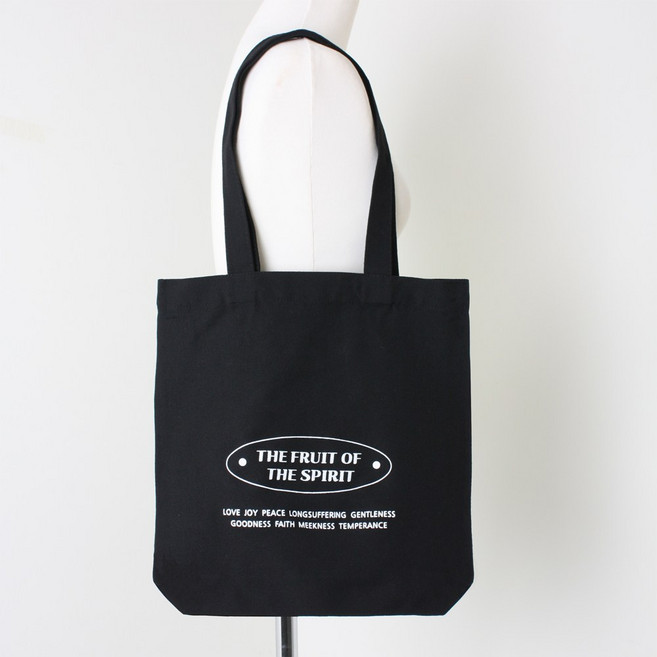 성령의열매 에코백 블랙 레드 / 교회단체에코백 겨울성경학교선물 겨울수련회선물 교회단체선물