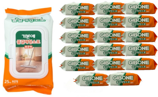 기본에 물걸레 청소포 특대형 25매, 없음