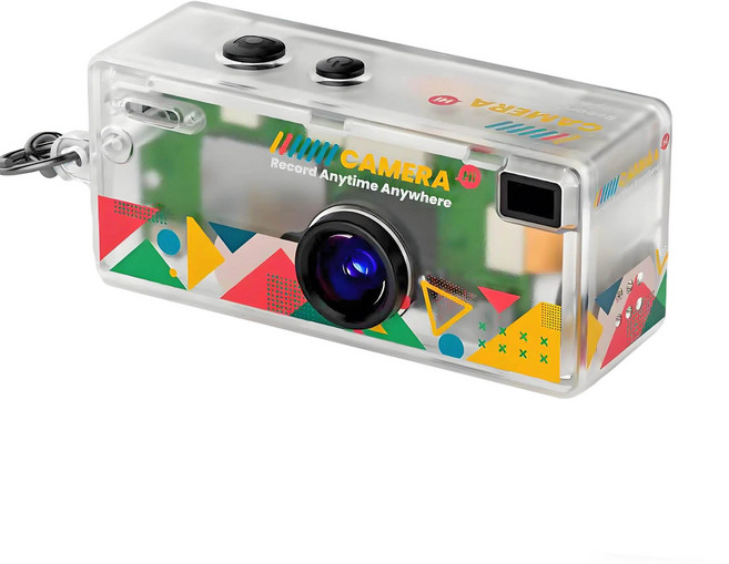 카메라 키링 차메라 키링 챠메라 차메르 차르메라 미니 카메라 SD카드 포함, 1개, 투명+SD카드