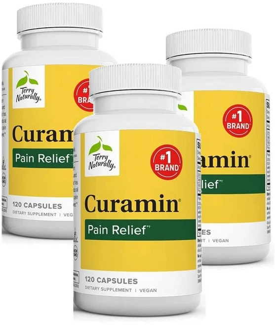 테리 내추럴리 큐라민 페인 릴리프 보스웰리아 커큐민 캡슐 Terry Naturally Curamin Pain Relief, 3개, 120정 - 쿠팡