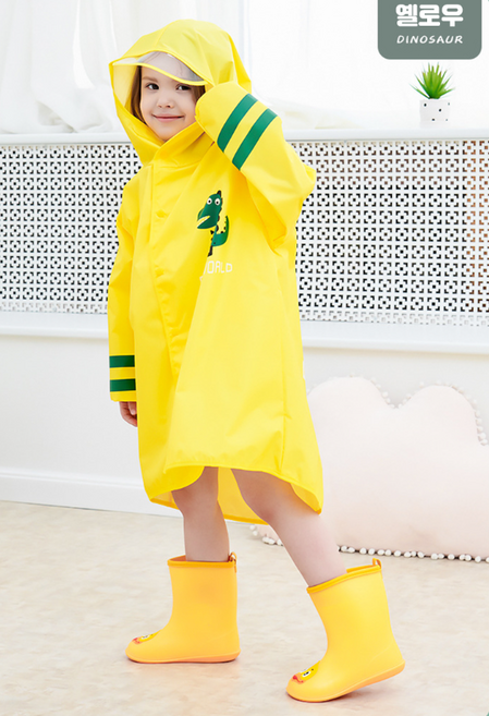 귀욤마켓 아동 영유아 캐릭터 레인코트 어린이집 우비 아동용 우의 3컬러 남여공용