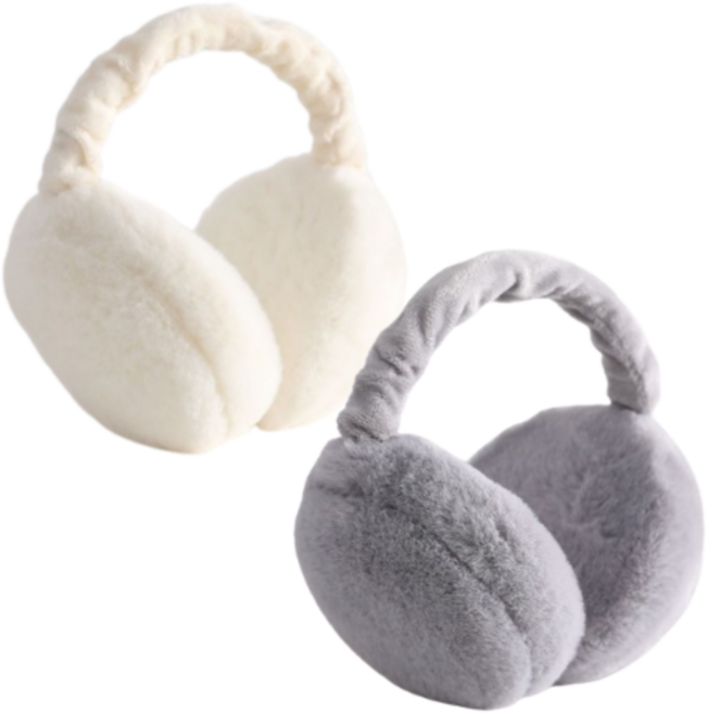 어반유니크 포근한 접이식 겨울 방한 귀마개 2p