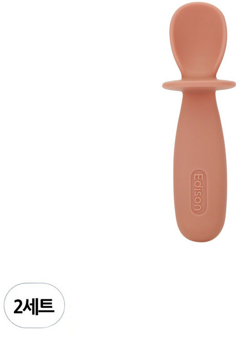 에디슨 스스로 실리콘 이유식 스푼, ES1600 핑크, 2개