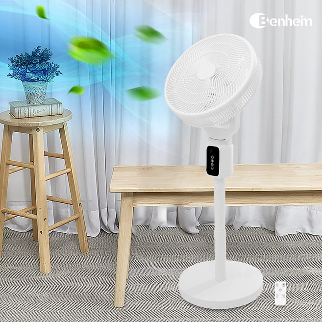 벤하임 리모컨 360도 회전 서큘레이터 에어팬 선풍기 BDCF-45