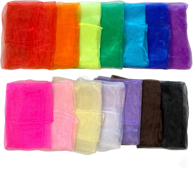 리브봄 무지개 컬러스카프 체육 마술 운동, 1세트, 14색