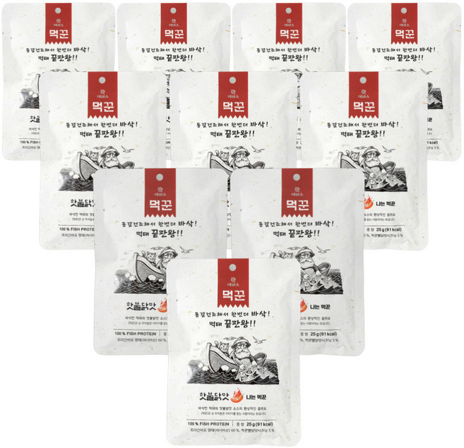 바삭한 손질 먹태 나는먹꾼 핫불닭맛, 10개, 25g