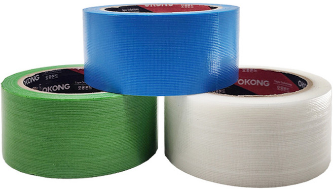 오공 국내산 무잔사 잔사가 없는 태풍 건축 인테리어 보호 보양테이프 50mm x 25m, 백색, 1개