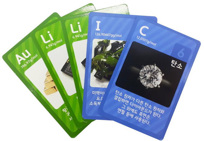 원소와 원소기호 카드게임 / 과학 카드게임 / 화학 교구, 1개