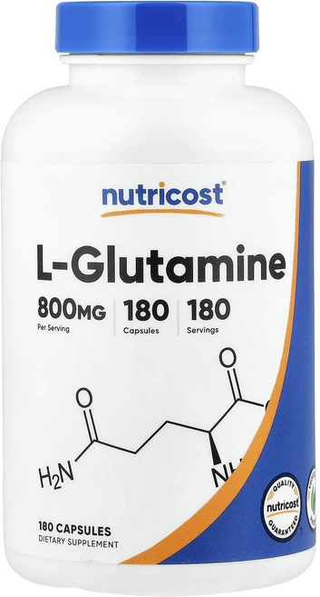 새해 첫좋은선물 Nutricost L-글루타민 캡슐 180정 제대로 할인합니다, Nutricost L글루타민 캡슐 180정, 1개 - 쿠팡