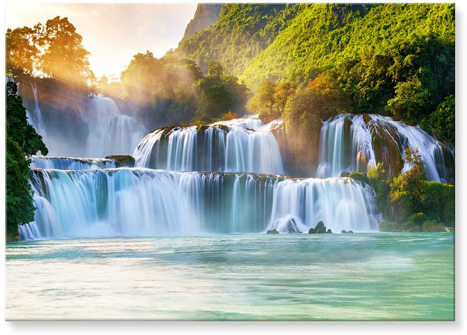 재물운 폭포그림 호수그림 물그림 액자 풍경 시원한 풍수 인테리어 대형캔버스 풍수지리 거실 개업선물 집들이선물, 10. 재물 출세 폭포