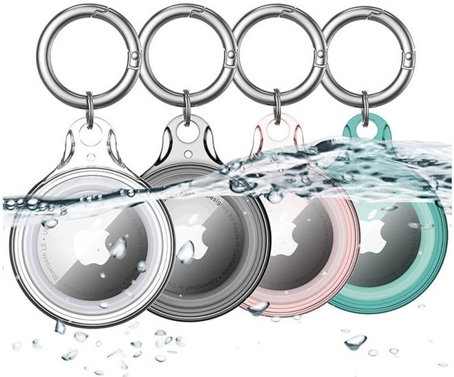 에어태그 방수 클리어 홀더 키링 케이스 2개세트, 1개, 블루+블루