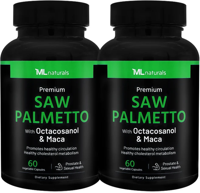 [미국빠른직구] 마이라이프 내추럴스 프리미엄 쏘팔메토 옥타코사놀 & 마카 60정 2병, 2개 - 쿠팡