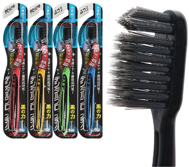 덴탈프로 칫솔 블랙 울트라슬림 빅헤드 부드러운모B31fal3+2OgB, 1, 초미세모(초극세모) - 쿠팡