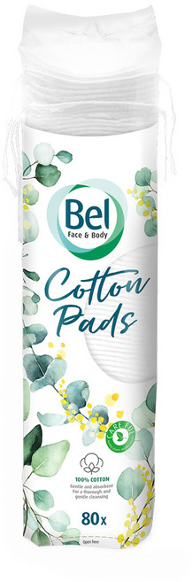 Bel face&body 코튼 라운드 패드 화장솜 80, 1개, 80매입
