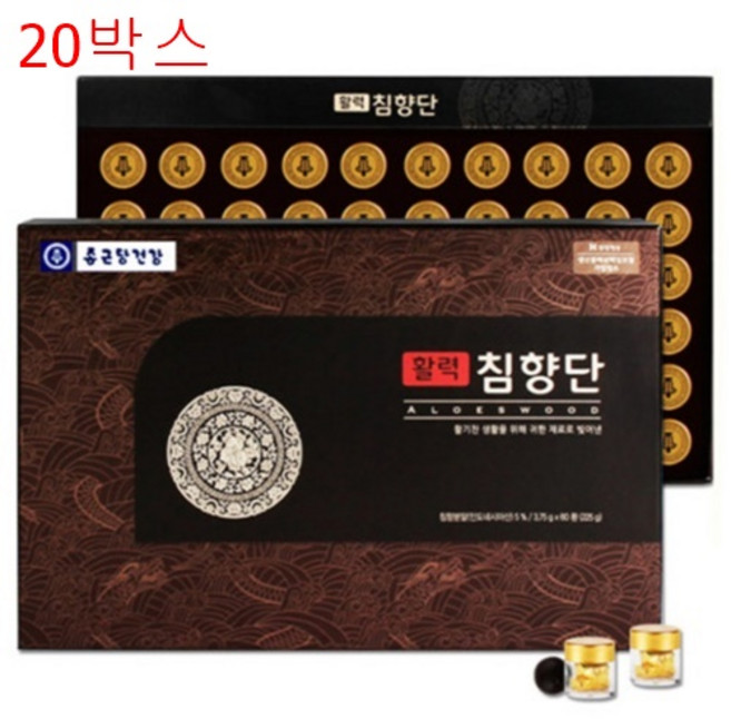 종근당건강 종근당 활력침향단 3.75g X 60환(선물용쇼핑백증정), 225g, 20박스