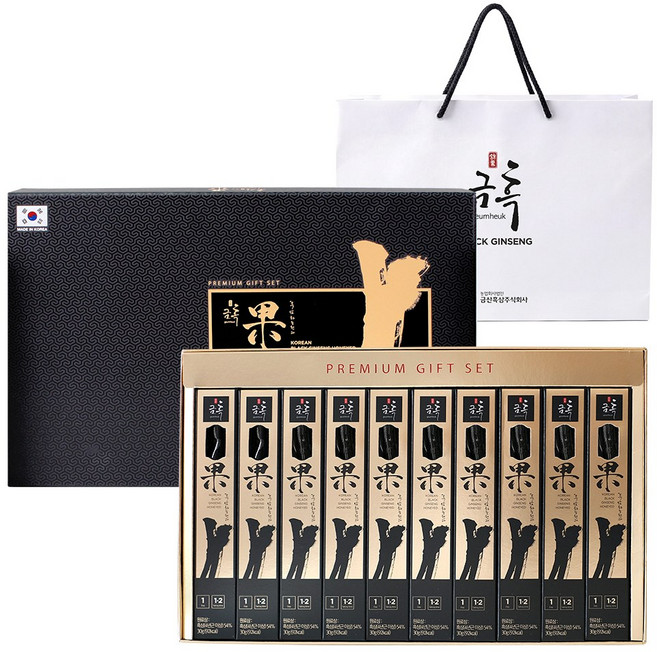 금흑 흑삼 하늘천과 흑삼정과 홍삼정과 답례품 명절선물 선물세트, 600g, 1박스