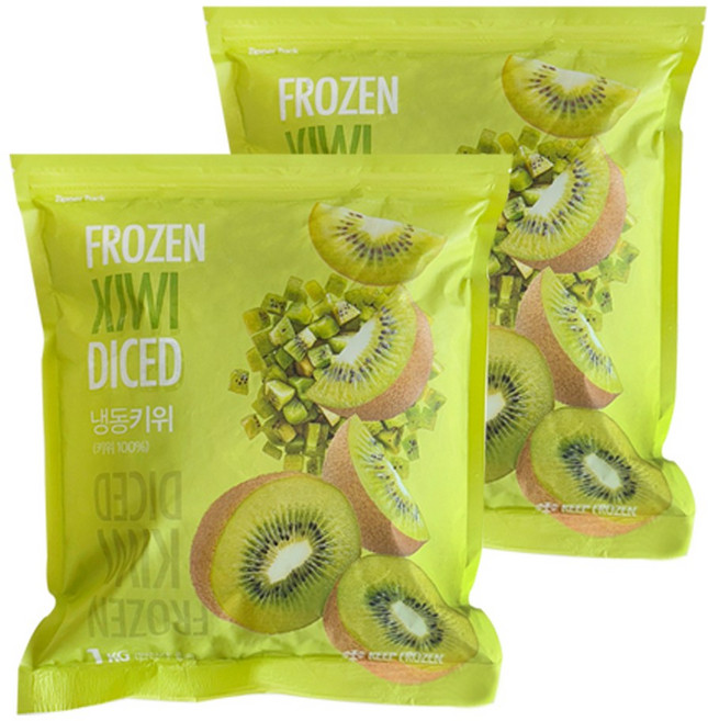 웰루츠 냉동 키위 다이스, 2개, 1kg