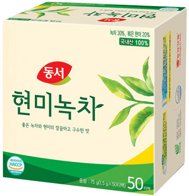 동서 현미녹차 티백, 1.5g, 50개입, 1개