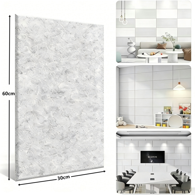 방음판 실내 현관문 30*60cm DIY 가능, 5개, 실버 그레이