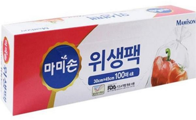 위생 비닐 백 30x45cm 넉넉한 일회용 가정용 주방 위생 백 식료품 냉장고 쓰레기 다용도 음식물 식재료