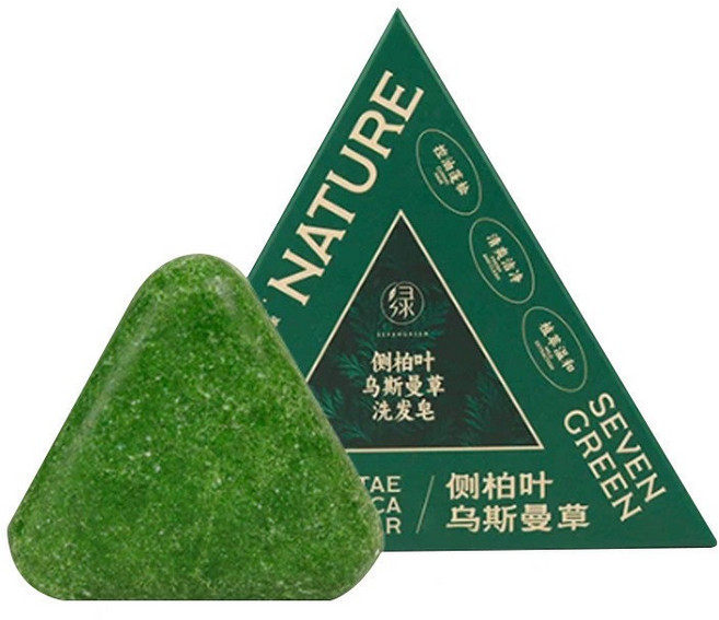 NATURE 側柏葉洗髮皂 烏斯曼草何首烏草本護髮皂, 4件, 480g