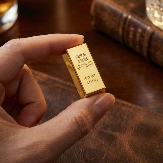 아몬드솜 미니어처 미니 금괴 골드바 모형 소형 장식, 골드