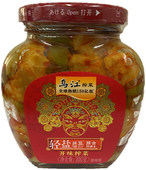 烏江 開味榨菜 瓶裝, 1.8kg, 1套