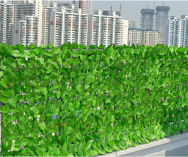 테라스 가림막 펜스 휀스 꾸미기 사생활보호 옥상 발코니 가리개 난간 가림막, 라이트그린