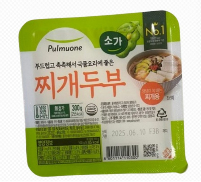 풀무원 소가부드러운 찌개두부 된장찌개 두부김치, 5개, 300g