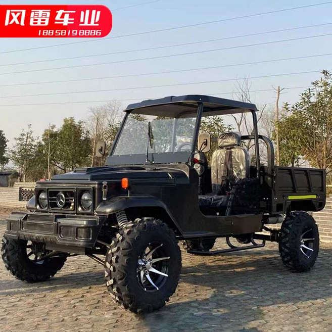 ATV 사륜오토바이 캐노피 그늘막 지붕 팜트럭 차양막, 상세페이지 참고, 350CC수냉4륜구동+자동변속+12인치