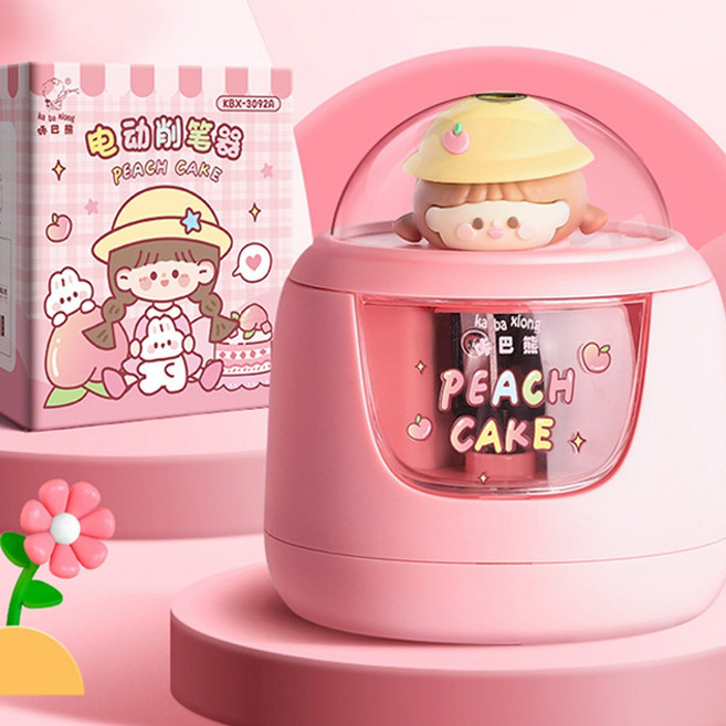 FOOI 우주선 지우개 청소기 캐릭터 3종 키보드 책상 미니청소기 데스크 청소기, 1개, 핑크소녀