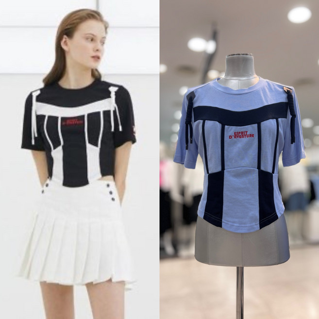 에고이스트 컬러블록 티셔츠 EP2CH362HJ_DG