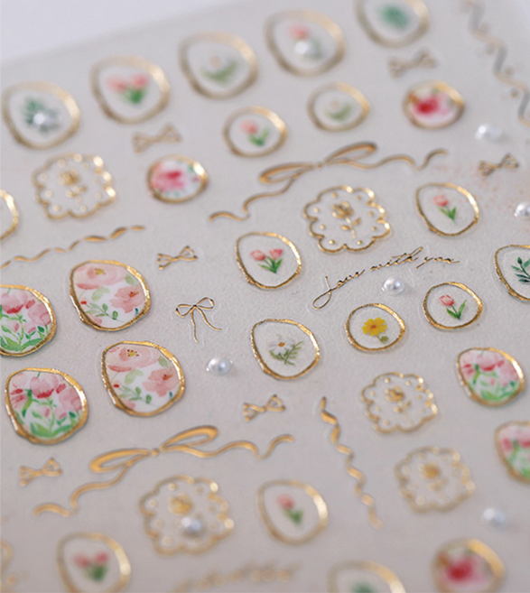 [프리미엄]엠보 네일 스티커 3D 네일 스티커 입체 네일 스티커 TENSOR, 1개, 5.프렌치