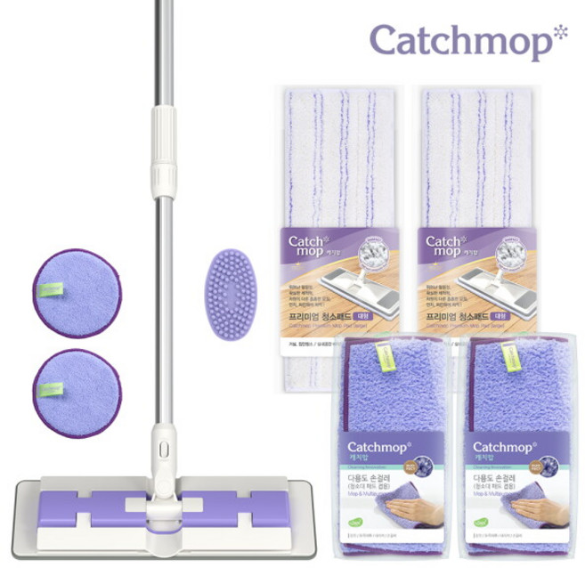 캐치맙 프리미엄 밀대걸레 토탈케어 6P+2P (대형), 1세트