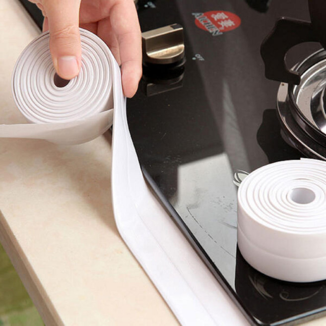 초강력 방수테이프 주방 싱크대 욕실 화장실 실리콘 무타공 방수 테이프 3.8cm x 3.2m, TAPE1_화이트