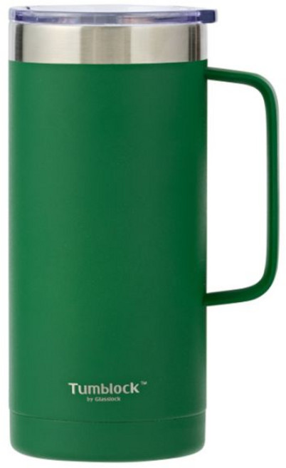 글라스락 텀블락 플레인 머그 텀블러 클래식 그린 500ml 크리스마스 에디션, FREE