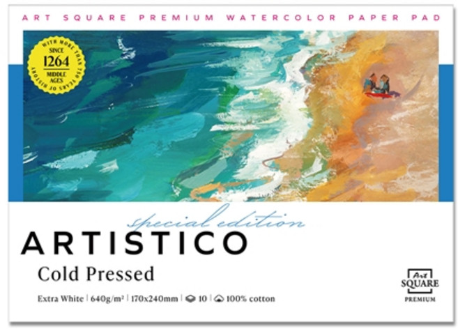 파브리아노 아띠스띠코 스페셜에디션 640g 17x24cm 10매 리얼코튼 1면 중목 수채화 스케치북
