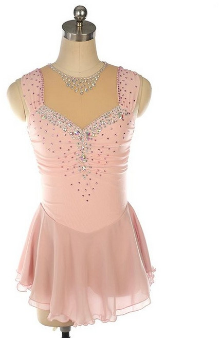 피겨드레스 피겨복 갈라쇼 스케이팅 베이비핑크 대회