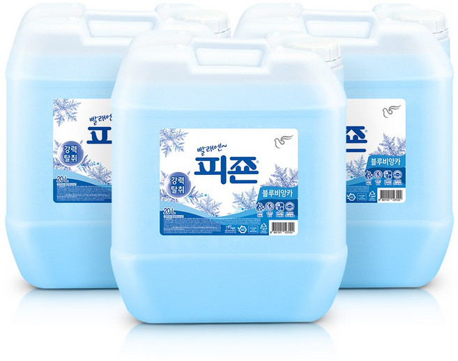 피죤 레귤러 섬유유연제 블루비앙카 본품, 20L, 3개