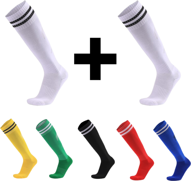 업핏 발이편한 유소년 성인 축구양말 니삭스, 2개, 화이트