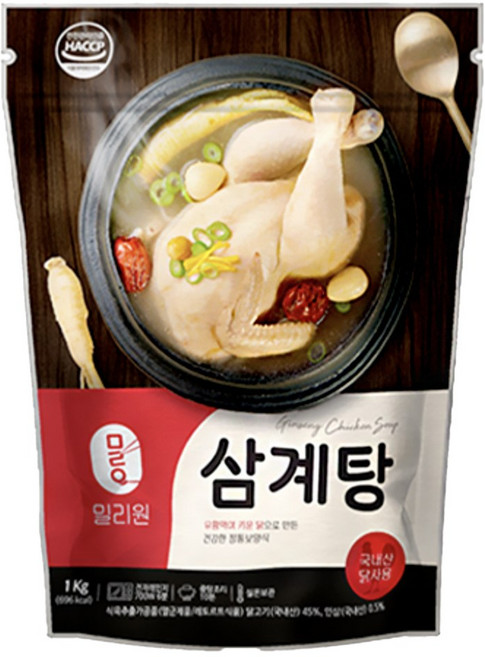 밀리원 유황먹여 키운 삼계탕, 1kg, 4개