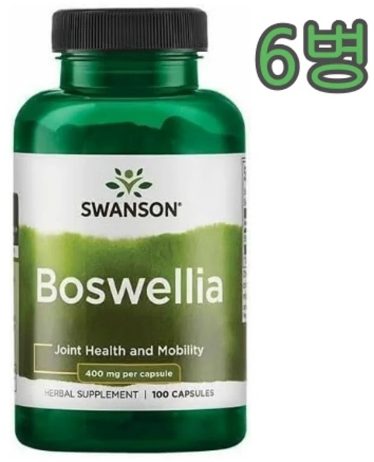 스완슨 보스웰리아 400mg, 6개, 100정 - 쿠팡
