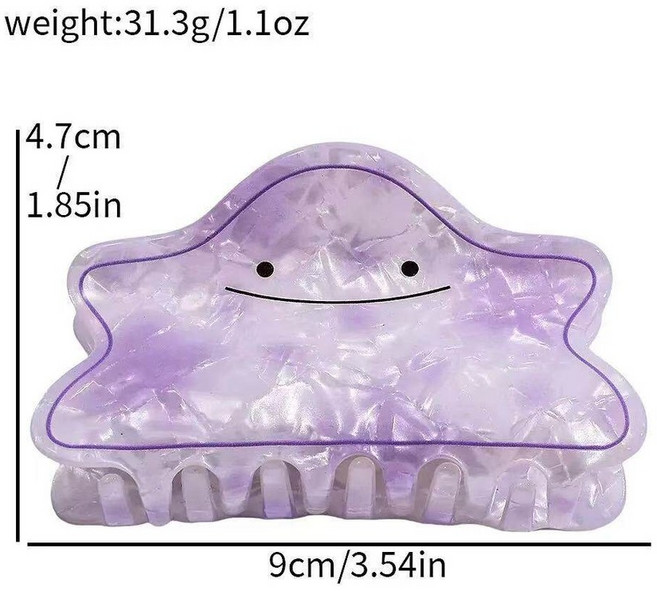 포코피아 아크릴 대형 헤어 집게핀 빅 사이즈 샤크클립 집게 머리핀 퍼플 컬러 헤어핀